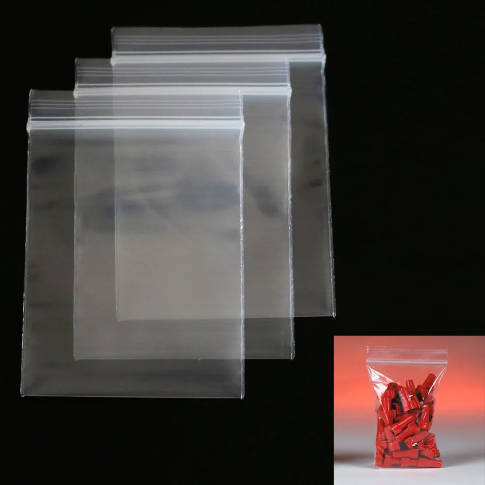 600 Bags Reclosable Poly 4Mil Clear Baggies Resealable Storage W 4"x6" H