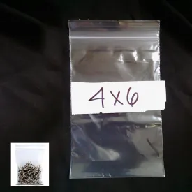600 Bags Reclosable Poly 4Mil Clear Baggies Resealable Storage W 4"x6" H