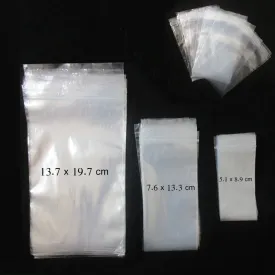 600 Clear Baggies Reclosable Zipper Lock Plastic Bags Poly Jewelry Assorted Size