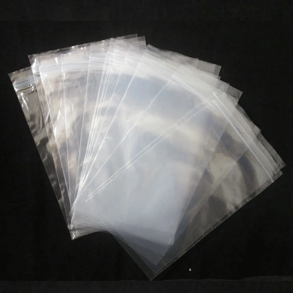 600 Clear Baggies Reclosable Zipper Lock Plastic Bags Poly Jewelry Assorted Size