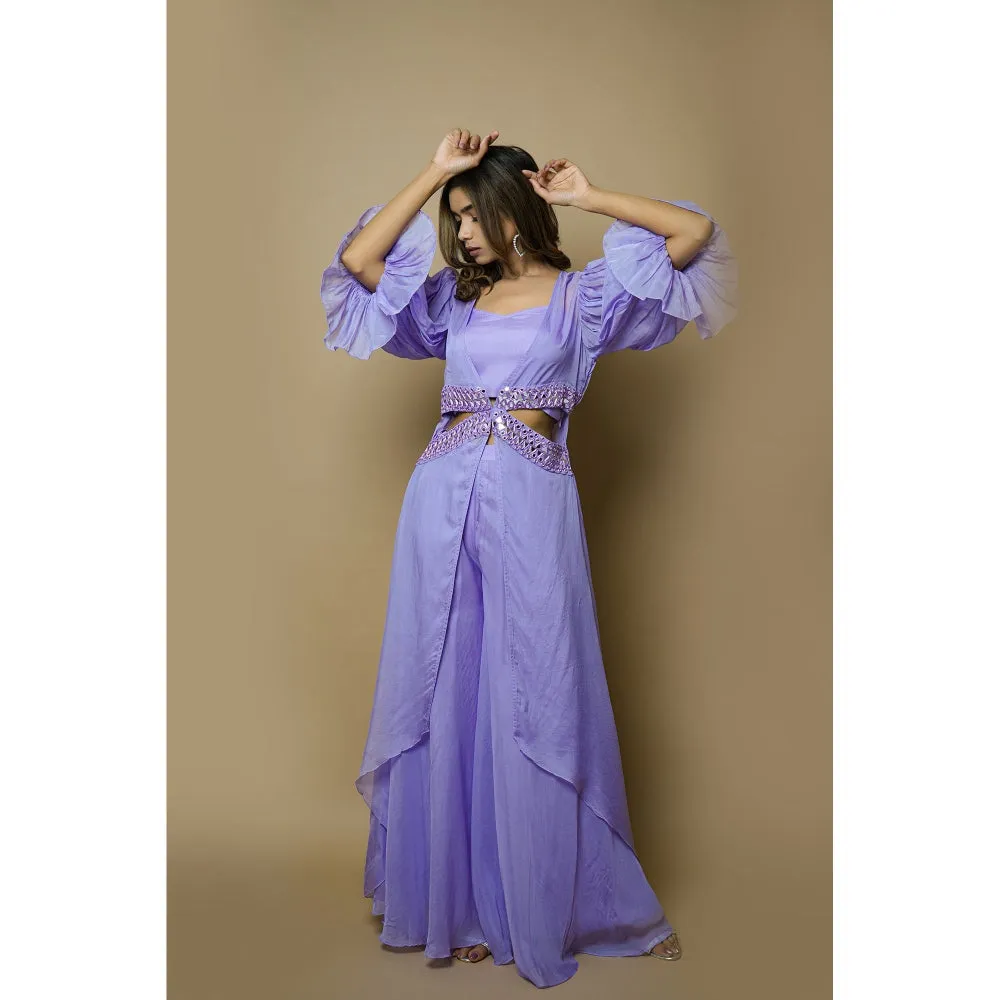 Ahi Clothing Lilac Cape Palazzo (Set of 3)