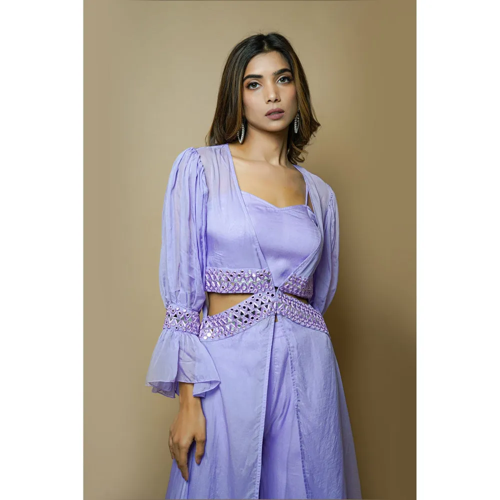 Ahi Clothing Lilac Cape Palazzo (Set of 3)