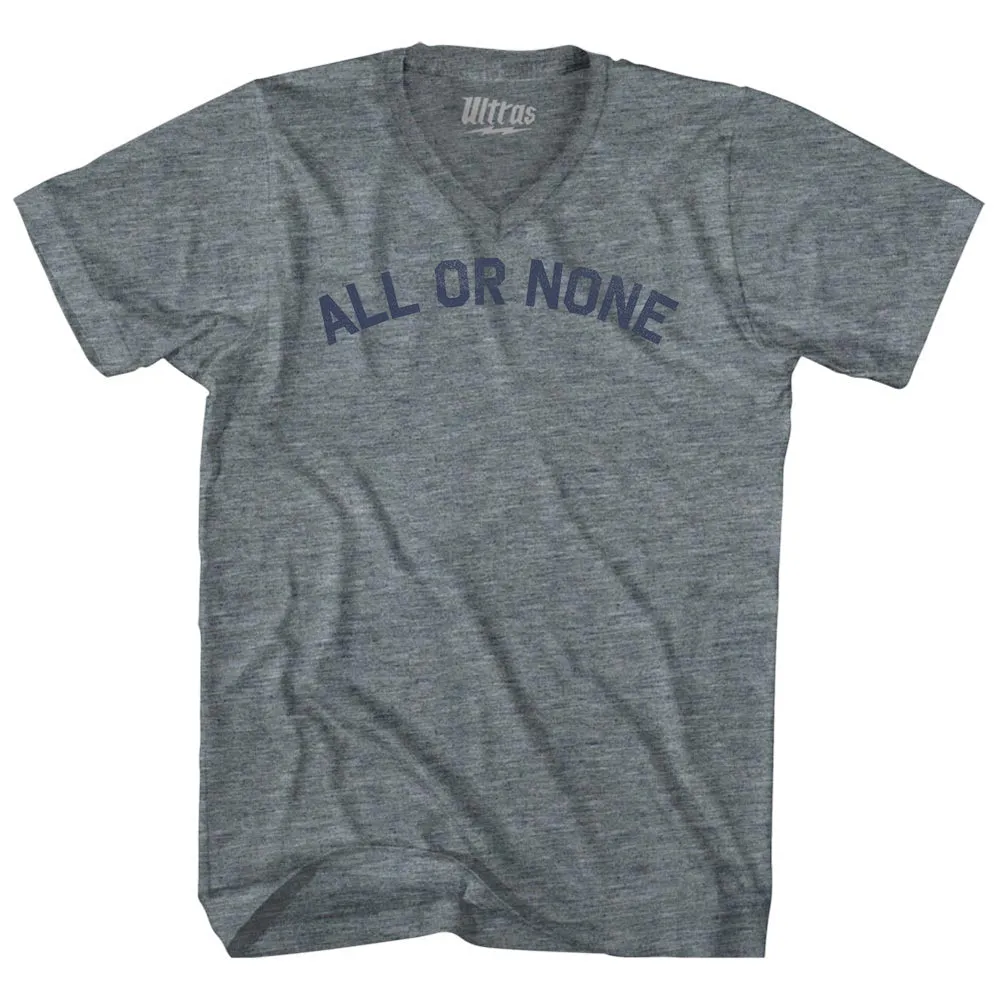 All Or None Tri-Blend V-neck Womens Junior Cut T-shirt