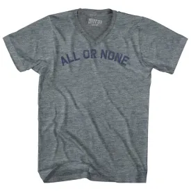 All Or None Tri-Blend V-neck Womens Junior Cut T-shirt