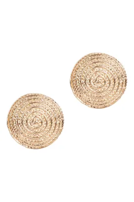 Aman Round Earring - Gold