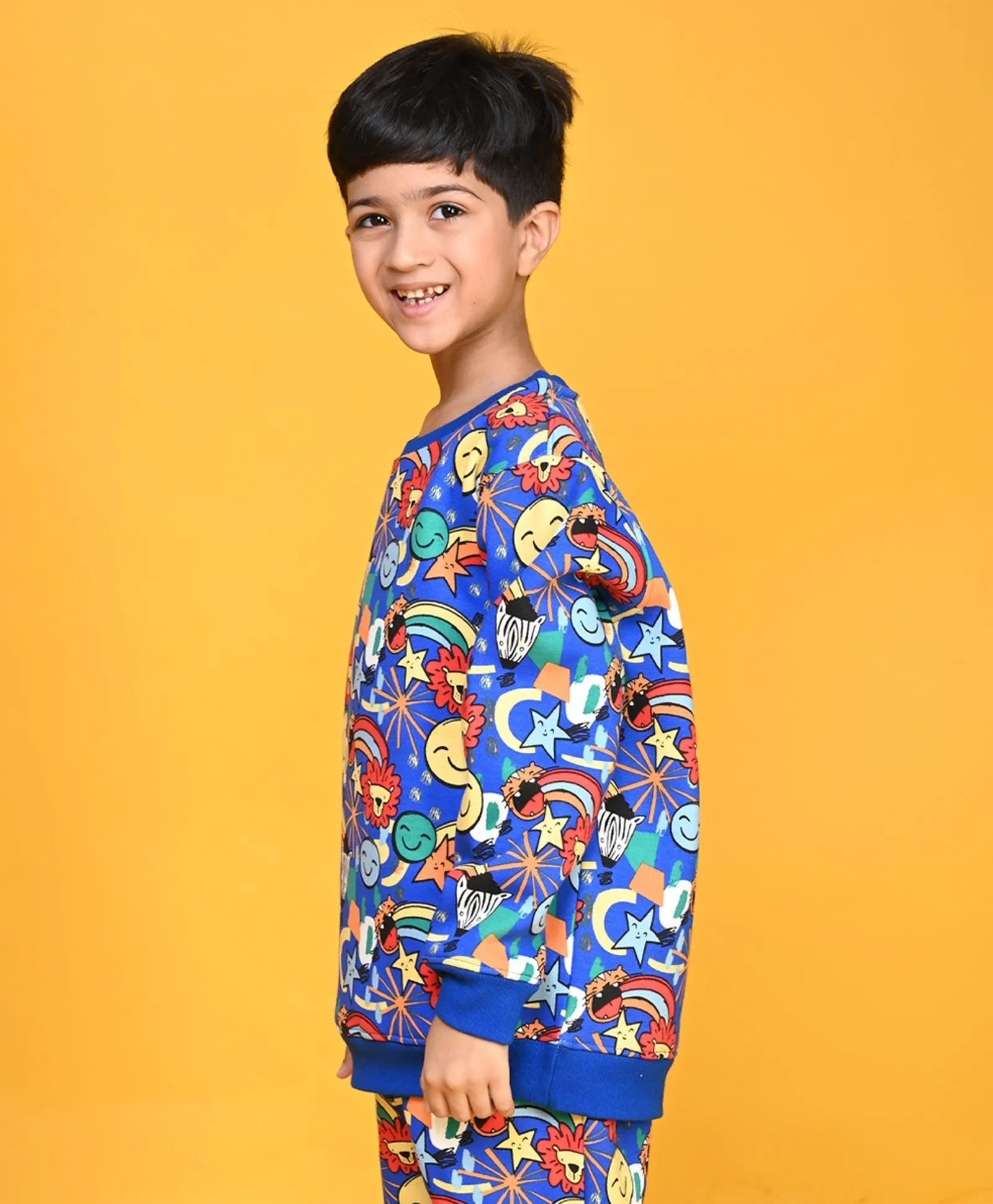 ANIMAL BOYS FLEECE SWEATSHIRT - BLUE