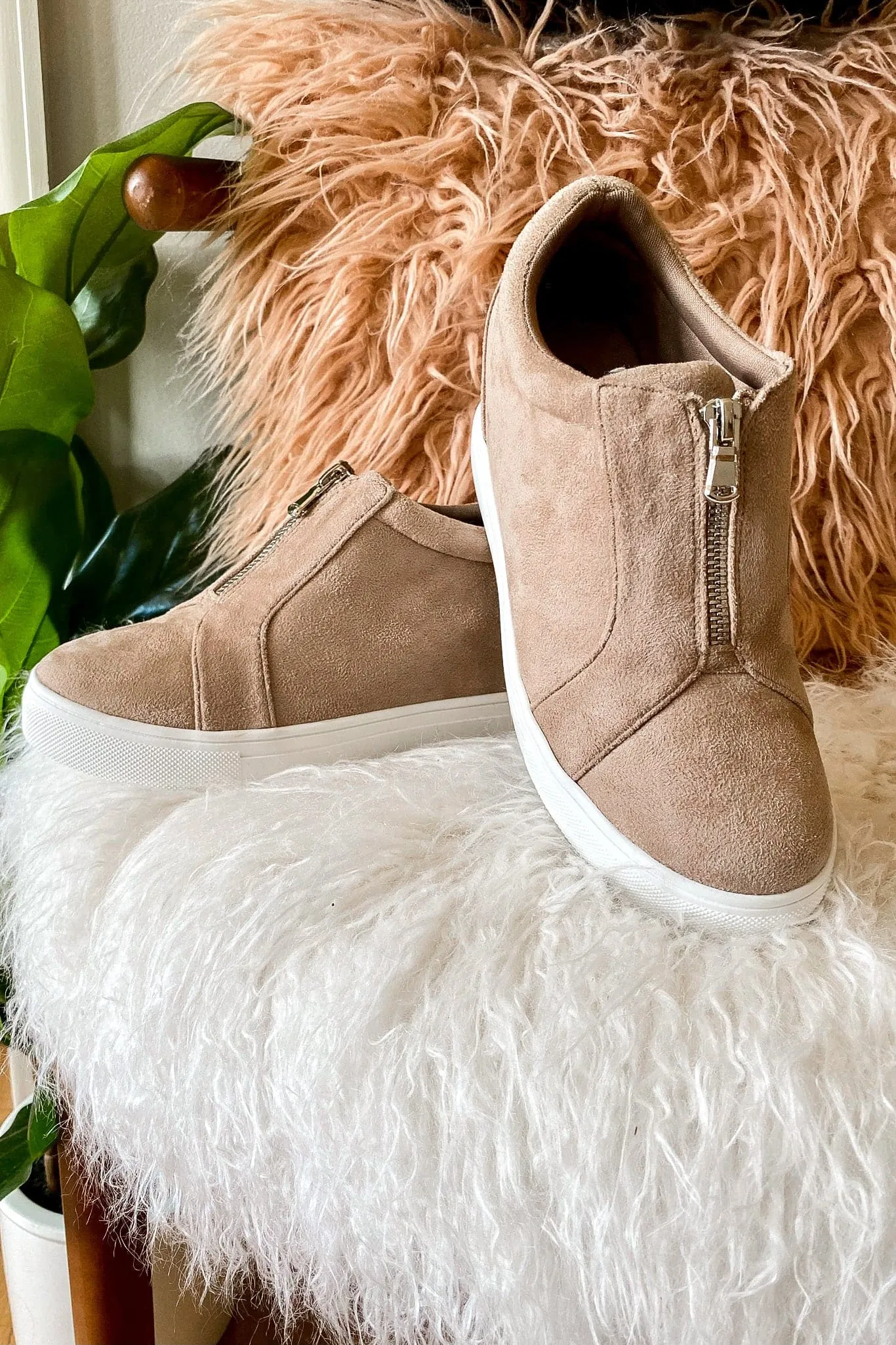 Blaise Zip Front Wedge Sneakers - FINAL SALE
