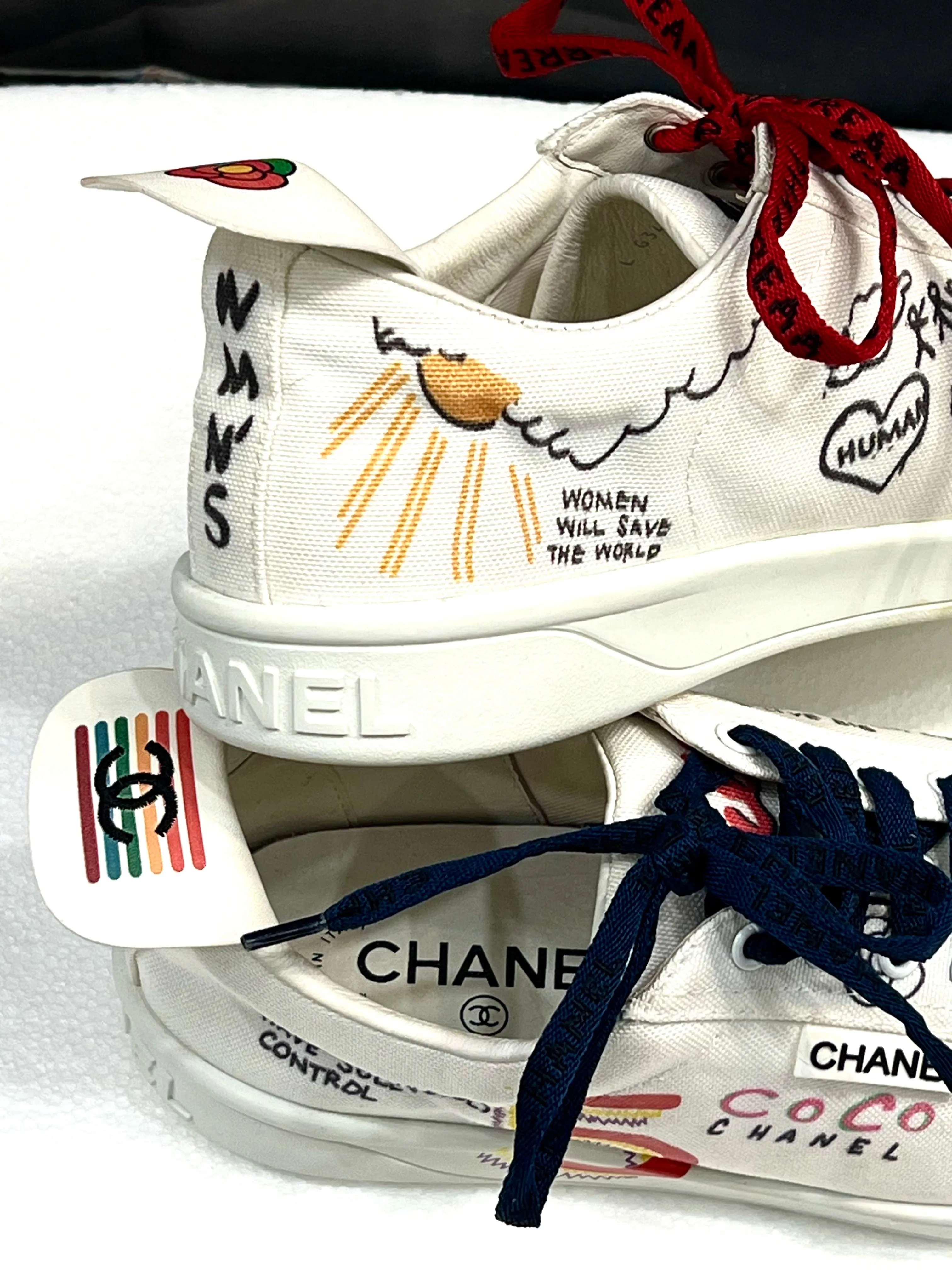 CHANEL X PHARRELL LIMITED EDITION GRAFFITI SNEAKERS