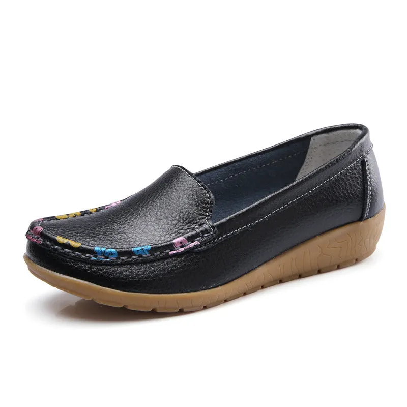 Cilool New Ethnic Style Flat Heel Soft Soled Shoes