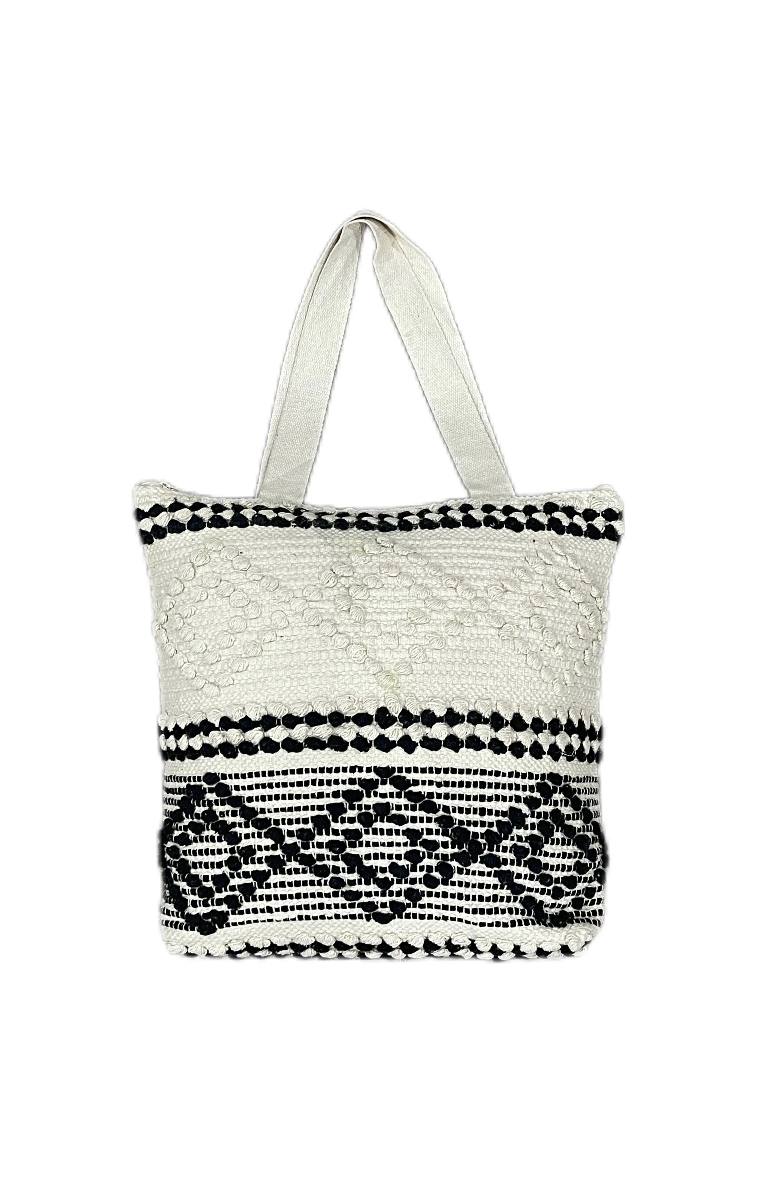Cotton Boho Handmade Tufted Tote Bag