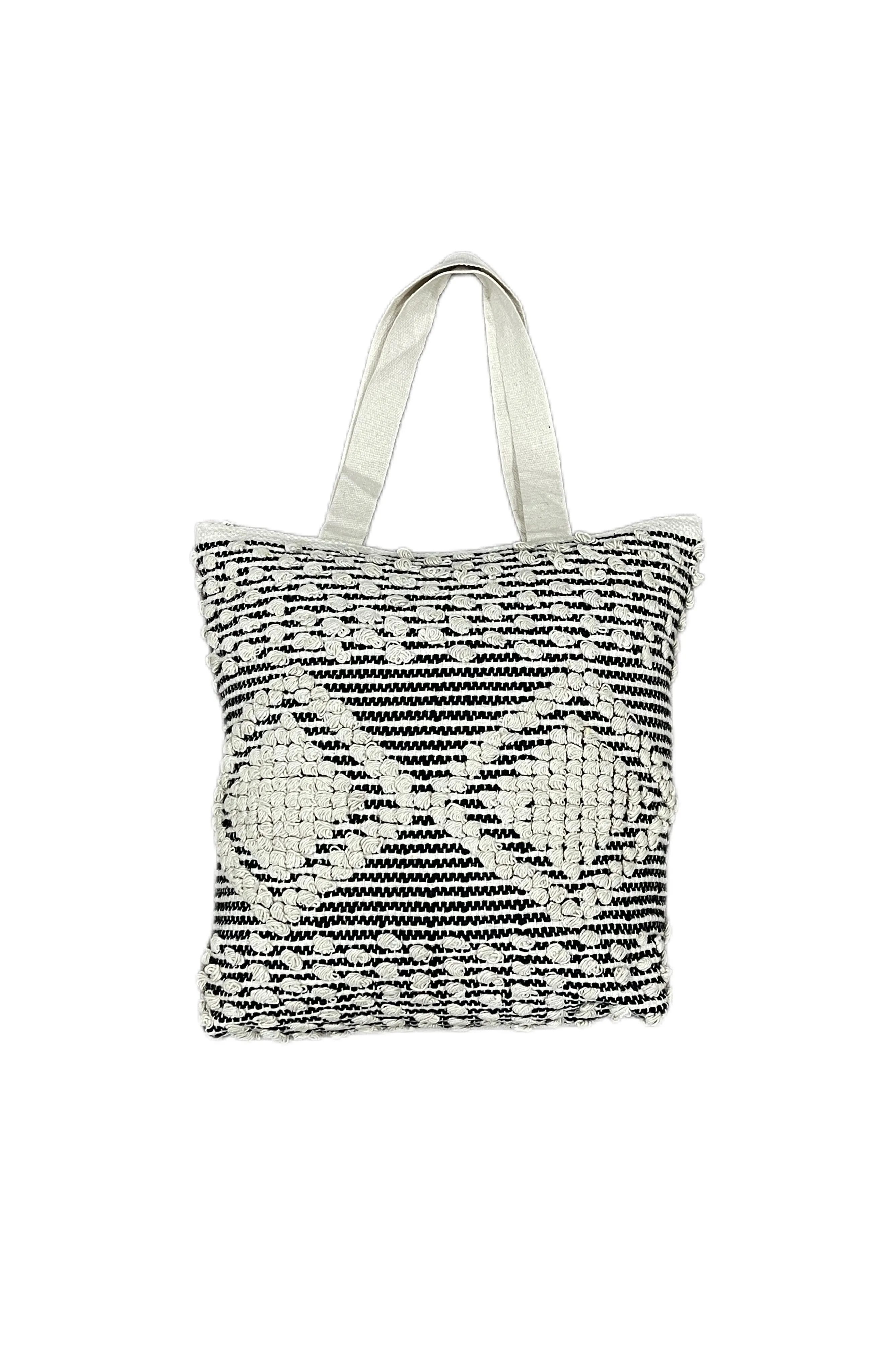 Cotton Boho Handmade Tufted Tote Bag
