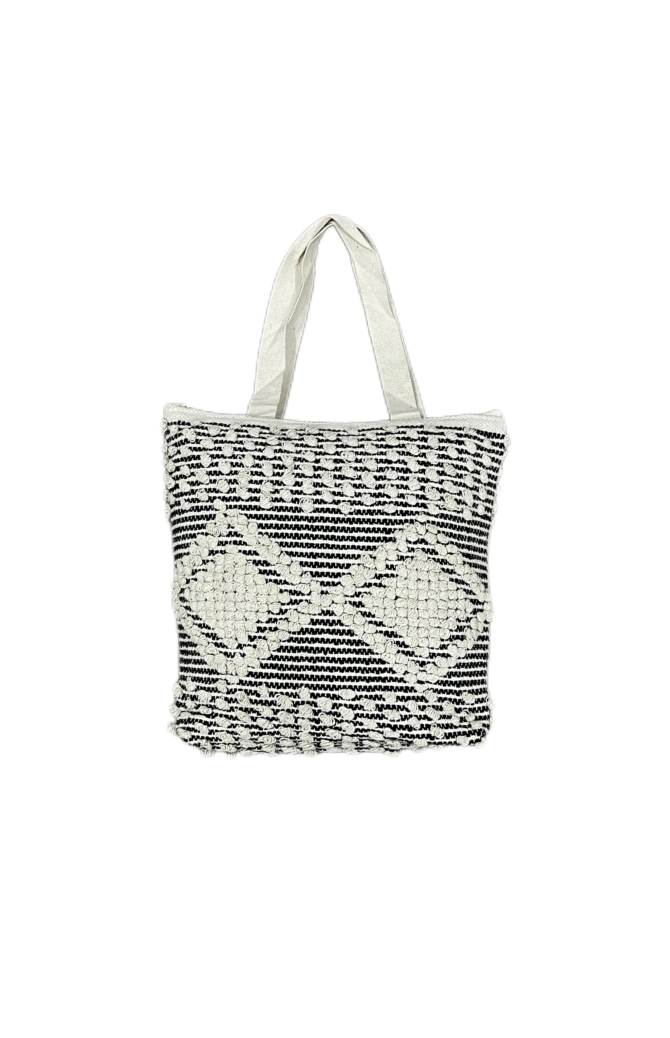Cotton Boho Handmade Tufted Tote Bag