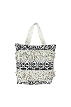 Cotton Boho Handmade Tufted Tote Bag