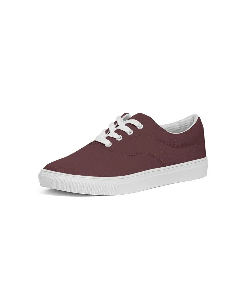 Dark Pink Brown Men's Canvas Sneakers | Men's | Dark Pastel Pink Brown | C0M60Y30K80