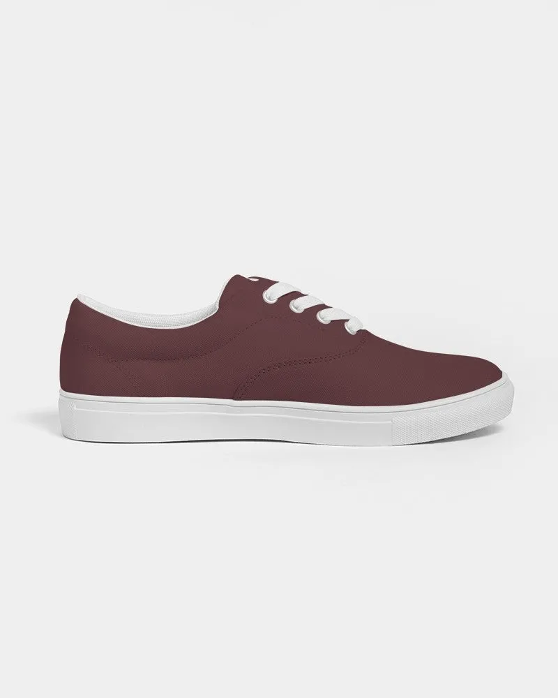 Dark Pink Brown Men's Canvas Sneakers | Men's | Dark Pastel Pink Brown | C0M60Y30K80