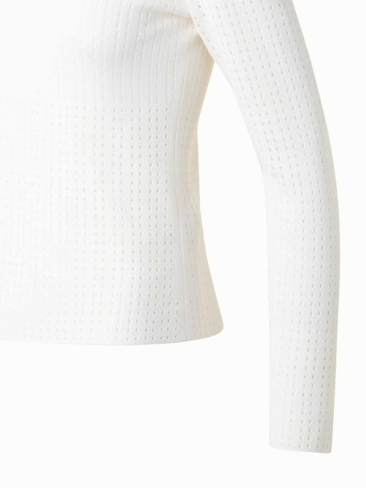 Knit Sweater in Silk Cotton Ajour