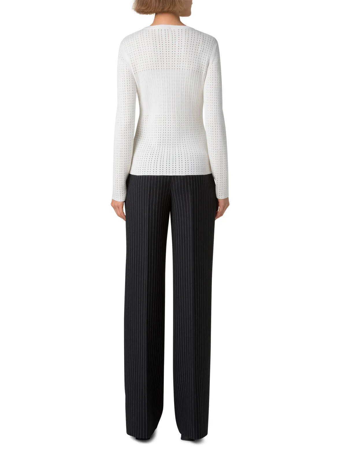 Knit Sweater in Silk Cotton Ajour