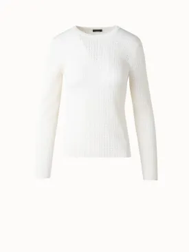 Knit Sweater in Silk Cotton Ajour