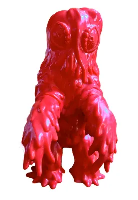 Marusan Hedorah Smog Monster Retro Sofubi Unpainted Red Sofvi Godzilla Kaiju Soft Vinyl Figure
