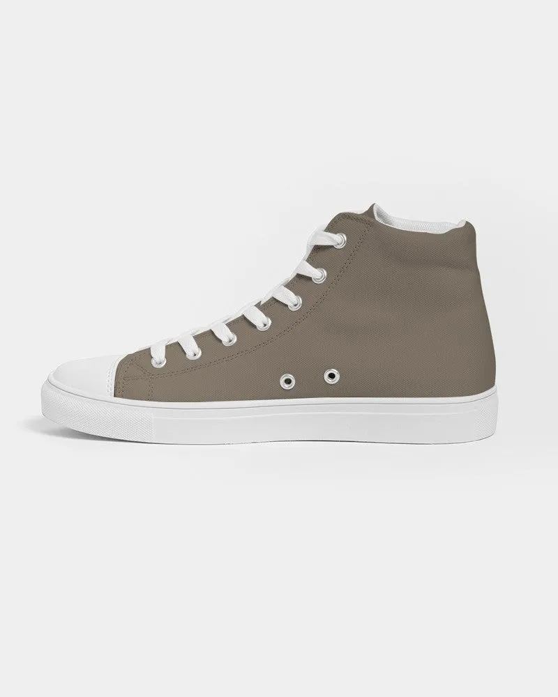 Medium Dark Orange Brown Women's High-top Canvas Sneakers | Women's | Medium Dark Pale Pastel Orange Brown | C0M15Y30K60