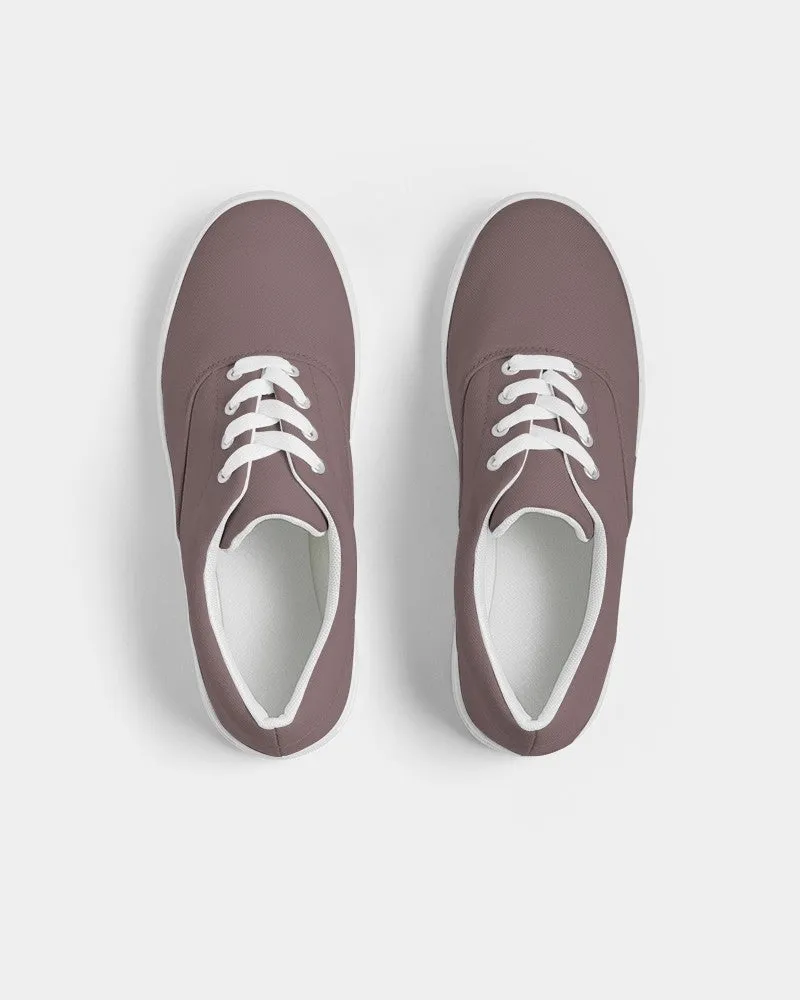 Medium Dark Pink Brown Women's Canvas Sneakers | Women's | Medium Dark Pale Pastel Pink Brown | C0M30Y15K60
