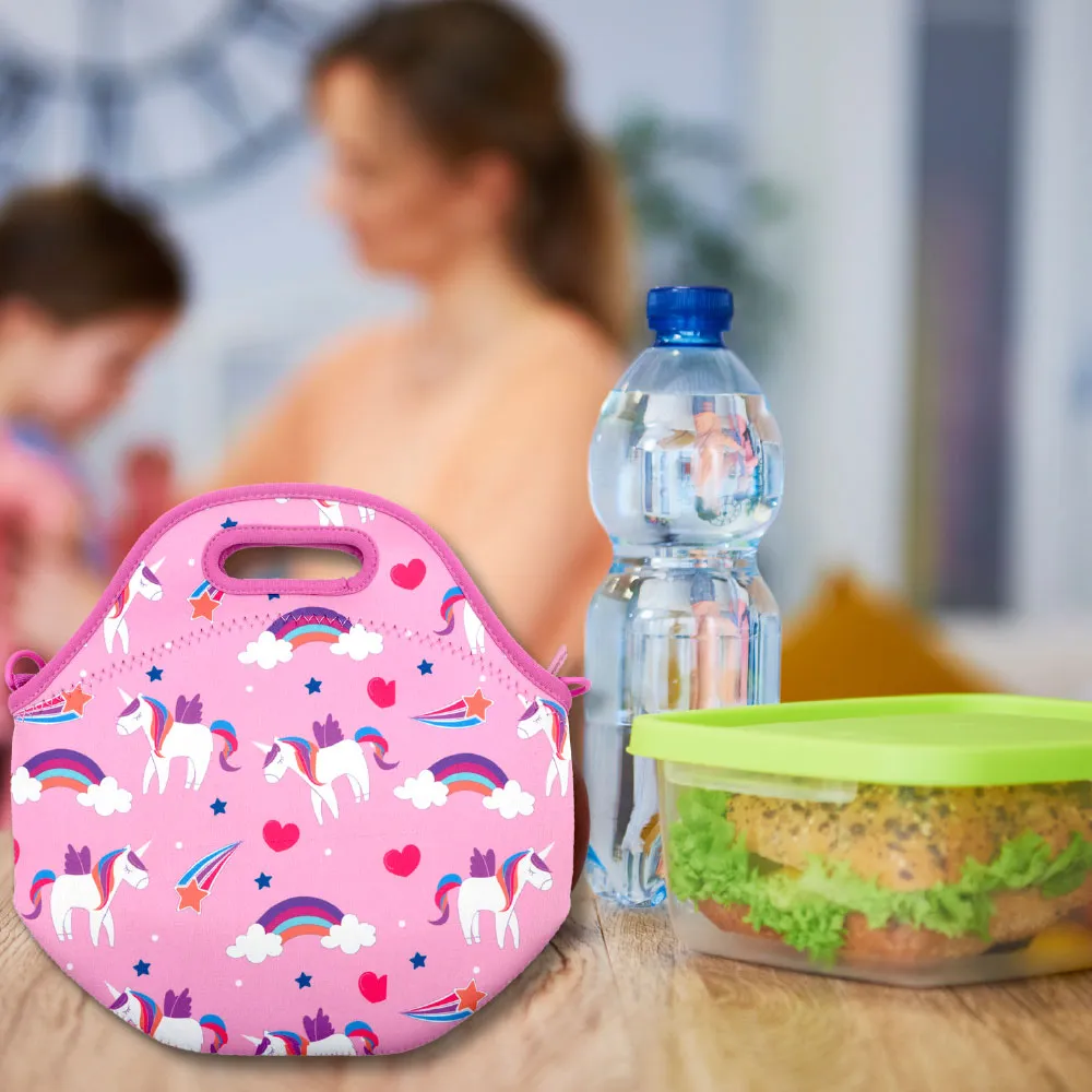 Neoprene Lunch Bags - Pink
