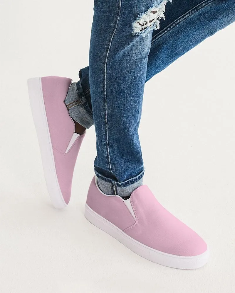 Pale Pastel Magenta Slip-On Canvas Sneakers | Men's | Bright Pale Pastel Magenta | C0M30Y0K0