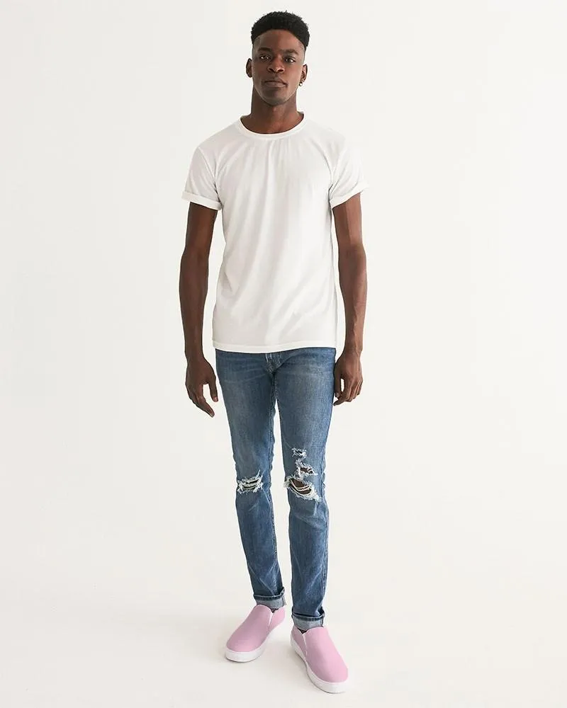 Pale Pastel Magenta Slip-On Canvas Sneakers | Men's | Bright Pale Pastel Magenta | C0M30Y0K0