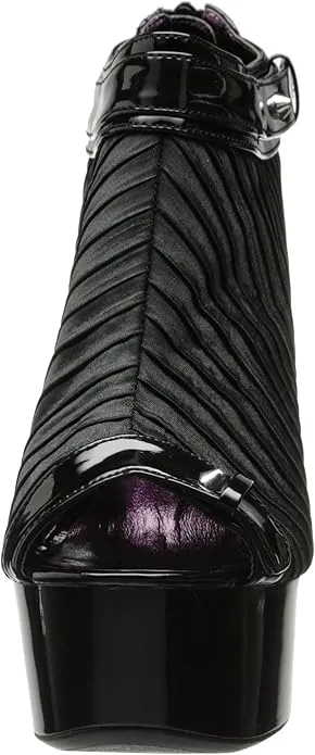 Somi-609 Satin Pleated Ankle Bootie