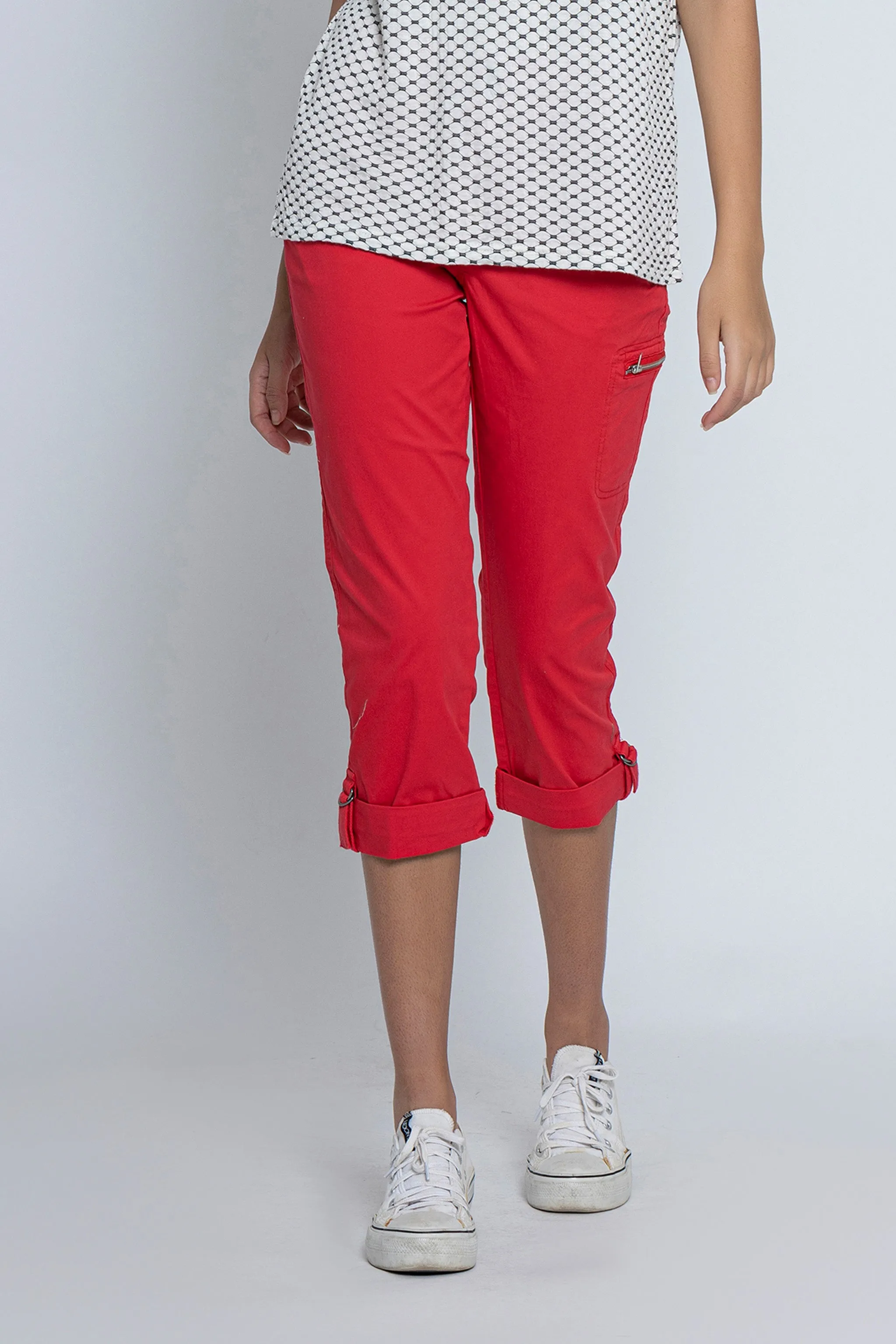 True Red Casual Capri